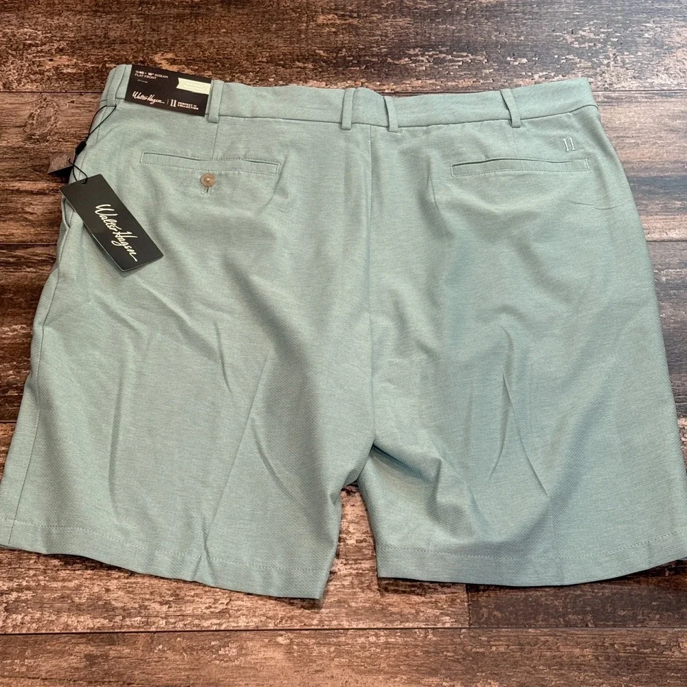Walter Hagen Shorts Mens 40 Teal Perfect 11 Golf Wrinkle‎ Resistant Stretch NEW - Picture 9 of 14